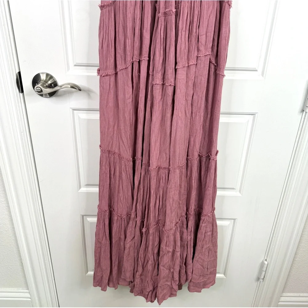 FREE PEOPLE Inesa Maxi Dress Size M Dried Currant Pink *Flaw